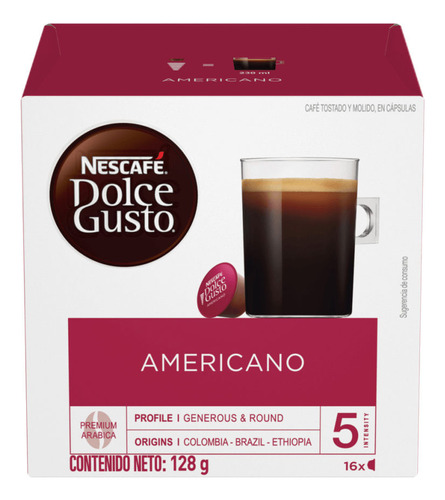 Cápsulas De Café, Dolce Gusto, Americano