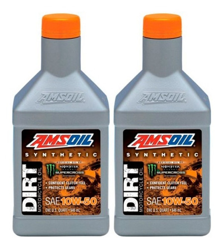 Aceite Amsoil 10w50 Dirt Full Sintetico 4t Pack 2u.