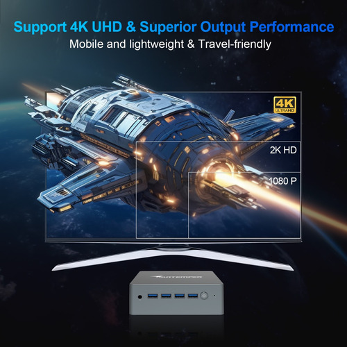 Mini Pc 8 Gb Ddr4+256 Gb Ssd Win11 Pro Host Portátil Host 127V