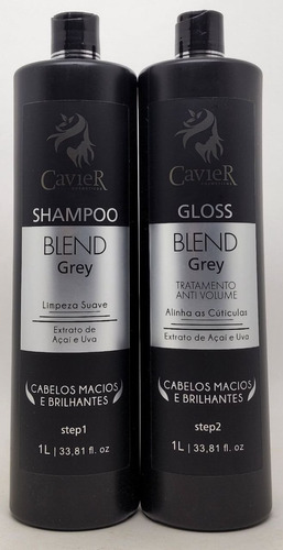 Kit Progressiva Blend Grey Matizadora Cavier Cosméticos