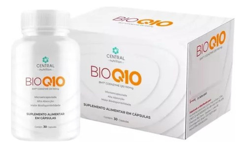 Bio Q10 Coenzima Q10 Central Nutrition 100mg 30 Cápsulas Sabor Sem Sabor