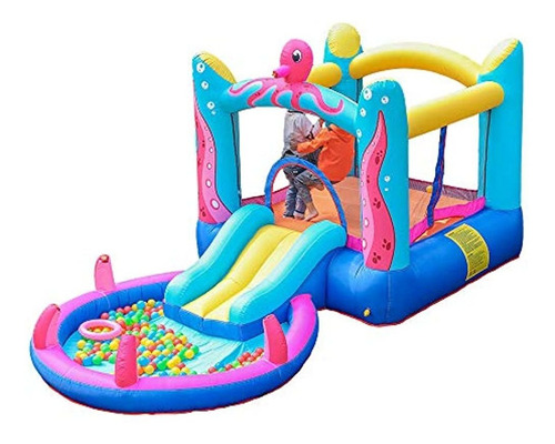 Castillo Inflable Con Tema De Pulpo - Doctor Dolphin