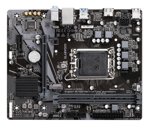 Tarjeta Madre Gigabyte H610m K Ddr4 Lga1700 Hdmi Microatx Kt