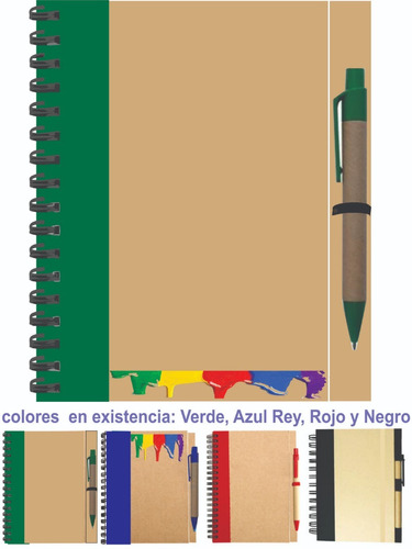 Libreta Cuadernos Ecológica   11*16 Foto O Logo 25 Pz