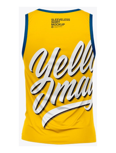 Yellow Images Mockups Camiseta Regata Machão Coreldraw