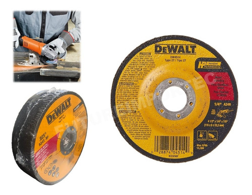 Disco Abrasivo Desbaste T27-4-1/2  Dewalt 4514 X 5 Unidades