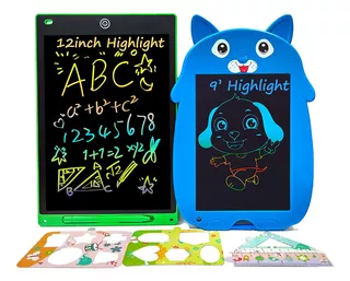 Exbepe Lcd Writing Tablet 2 Pack Birthday Gifts For 3 4 5 6