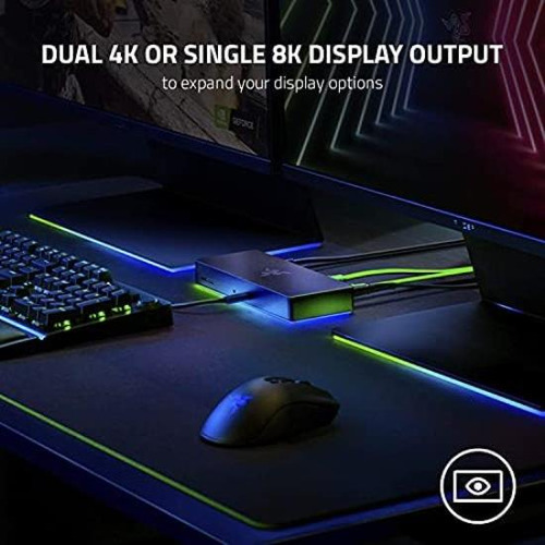 Razer Thunderbolt 4 Dock (negro) 10 Puertos Salida De Pantal