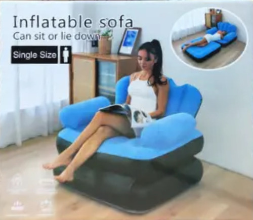Sofá Cama Inflable Sillón Puff Gigante De Hogar Inc/envio