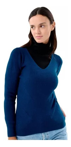 Sweater Newen Escote En V Textura Suave Art 335 Mauro Sergio