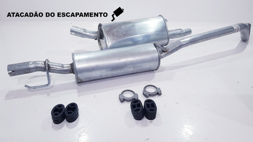 Kit Escapamento Inter + Traseiro Corsa Hatch 1994 / 2003