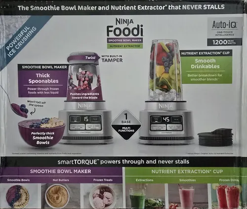 Liquidificador Ninja Foodi Smoothie Bowl Extrator Nutrientes Cor Cinza