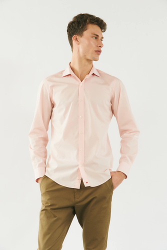 Camisa Skinny Nac M/l Bensimon Rosa Xl