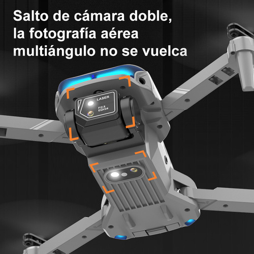 Mini drone Axnen 4K XT9 3 Battery con dual cámara HD 2.4GHz 3 baterías Gris