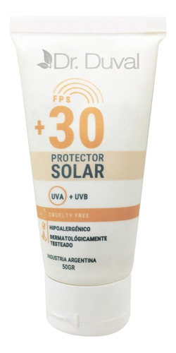 Protector Solar Hipoalergenico 30 Fps Uva+uvb 50gr Dr Duval