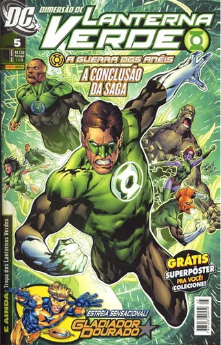 Dimensão Dc Lanterna Verde 5 Comics Guerra Dos Anéis Hq