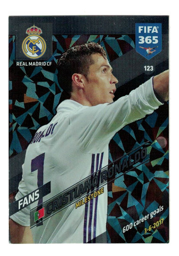 Carta Cristiano Ronaldo - Milestone Adrenalyn Fifa 365 2018