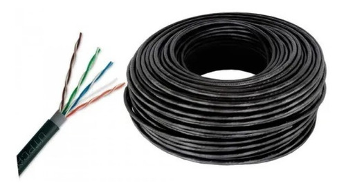 Cable Utp Cat5 100 % Cobre Exterior Rollo De 100 Mts