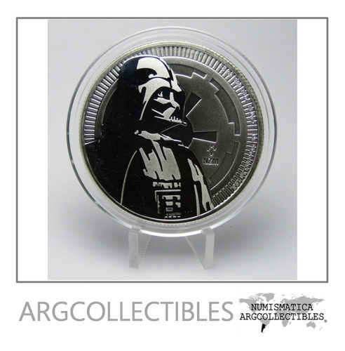 Niue 2017 Moneda 2 Dolares Plata 999 Darth Vader Sw 1 Onza