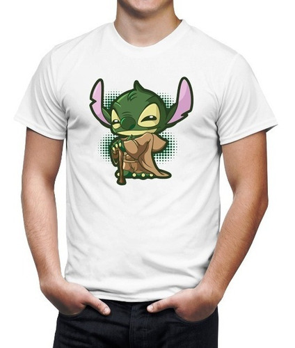 Playera Caballero Stitch Yoda Jedi Star Wars Disney Pixar