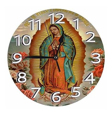 Reloj De Pared Nuestra Señora De Guadalupe Virgen 14jkq