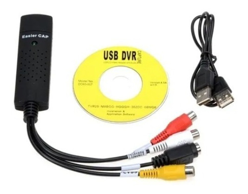 Capturadora Audio Video Usb 2.0 Rca Av Dvr Pc Notebook