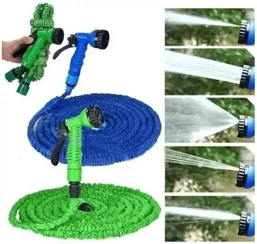 Manguera mágica expandible Magic Hose de hasta 30 metros, color verde