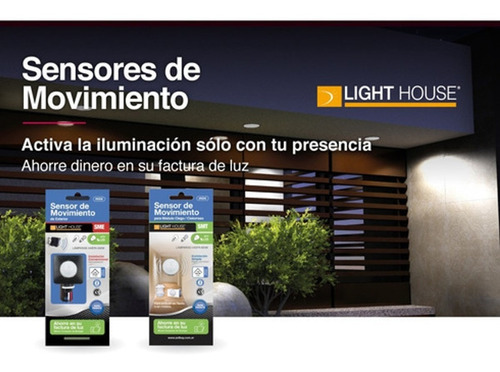 Imagen 3 de 6 de Sensor De Movimiento Pir Light House Apto Led Exterior C