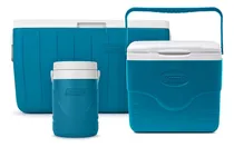 Comprar Combo Cooler Coleman 2199113 Hieleras 48qt, 9qt Y 1gal, Azul\u002Fblanco Color Azul Acero