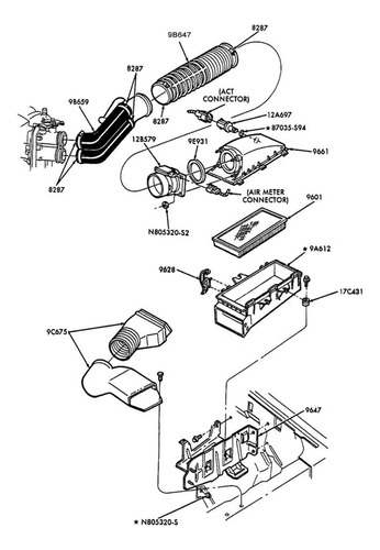 Filtro Aire Para Ford F-250 5.8l V8 1995