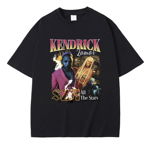 Camiseta De Algodón Estampada Del Rapero Kendrick Lamar