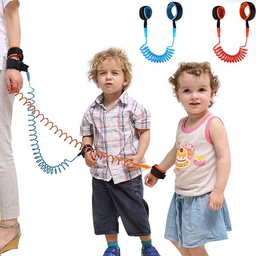 Pulsera de eslabones de muñeca antipérdida Seguridad para niños Easyeeasy 1,5 m Ajustable para niños Pulsera Segura para arnés de bebé Correa de Cuerda 