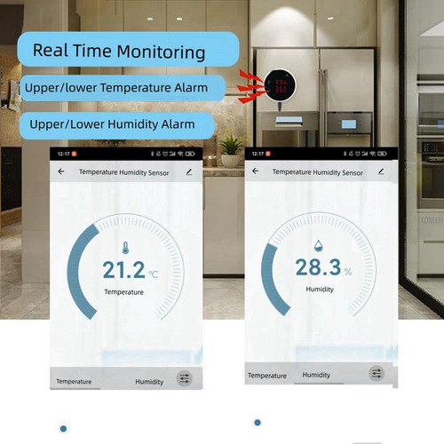 Sensor Externo De Temperatura Y Humedad C5tuya Wifi D