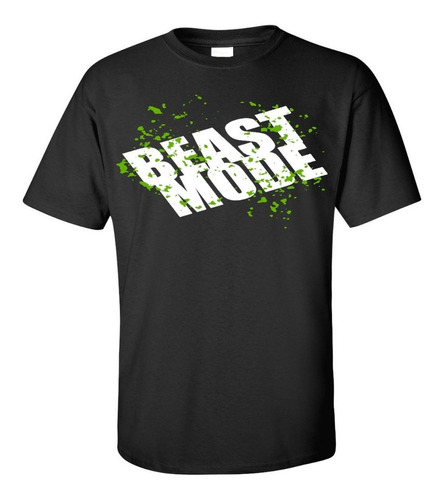 Franelas Caballero Negra Beast Mode - Talla S