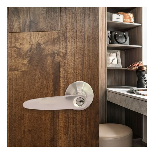 Cerradura para puerta abatible Dexter 6636 color plateado