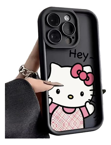 Funda De Teléfono Blanca Divertida Sanrio Hello Kitty Para I