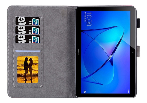 Funda De Piel Con Tapa Para Huawei Mediapad T3 10