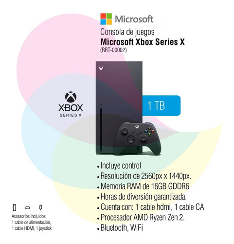 Imagen 2 de 8 de Microsoft Xbox Series X 1tb Standard Color Negro