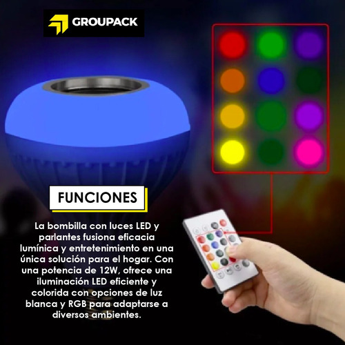 Foco Led Inteligente Rgb Bluetooht Bombilla Alexa Google 12w