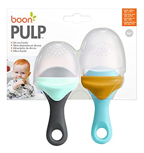 Boon Pulp - Alimentador De Silicona Y Dentición Para Bebés, 