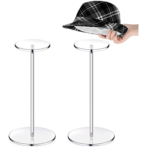 2 Set Clear Acrylic Hat Stand And Wig Display Rack Hat ...