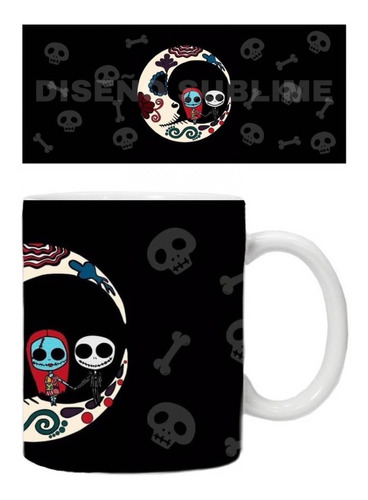 Taza Día De Muertos Halloween El Extraño Mundo De Jack