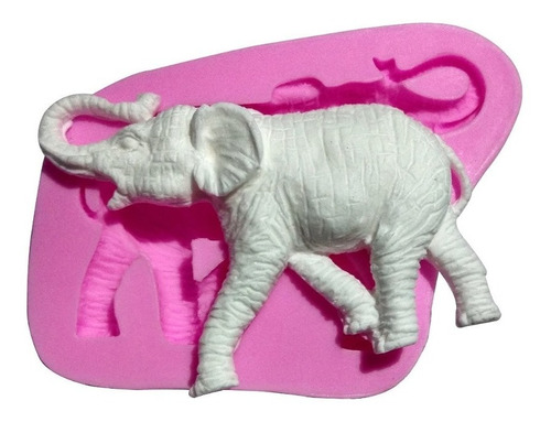 Molde De Silicona 3d Elefante Reposteria Fondant Porcelana