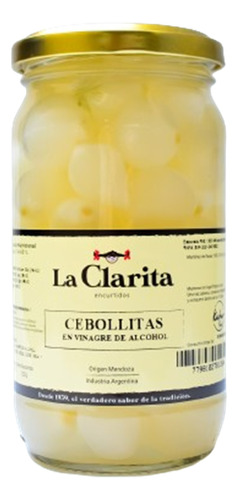Cebollitas En Vinagre X330g- La Clarita (kosher)