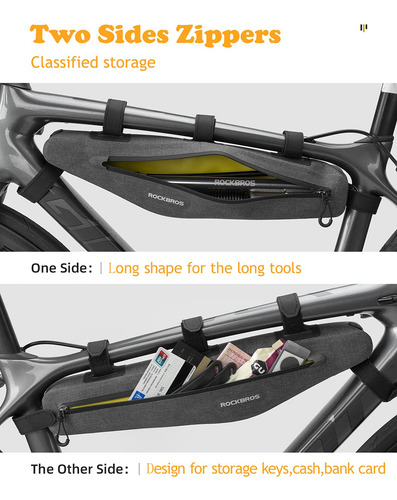 Bolsa Triangular Impermeable Para Bicicleta, Capacidad 1,5 L
