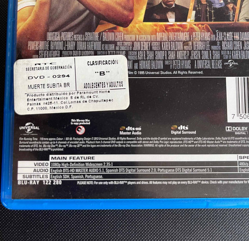 Imagem 3 de 5 de Blu Ray - Morte Súbita - Importado