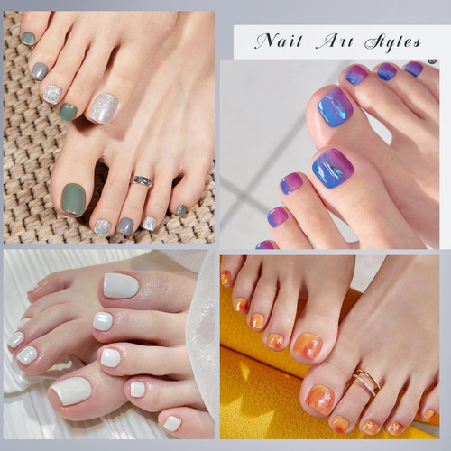 Molde Para Uñas De Los Pies 150pcs Gel Blando Con Estuche