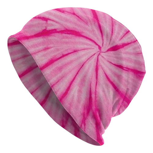 Yvkew Hot Pink Tie-dye Beanie Hat Sombreros De Punto Para Ho