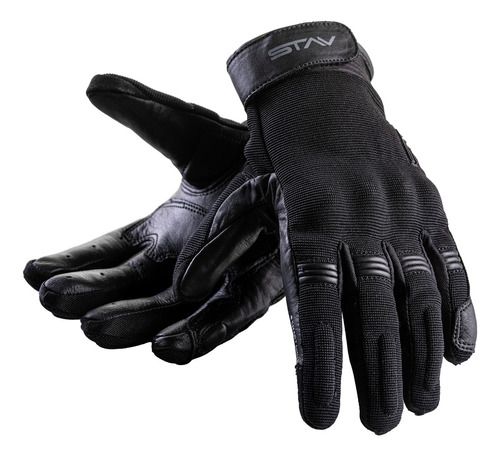 Guantes Moto Stav Lady Core Protection Shock Control Stav Color Negro Talle M