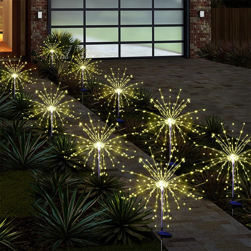 Lámpara De Fuegos Artificiales Al Aire Libre Con 8 Modos De